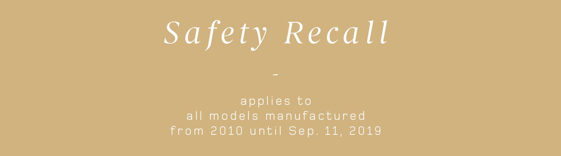 Garia Safety Recall new